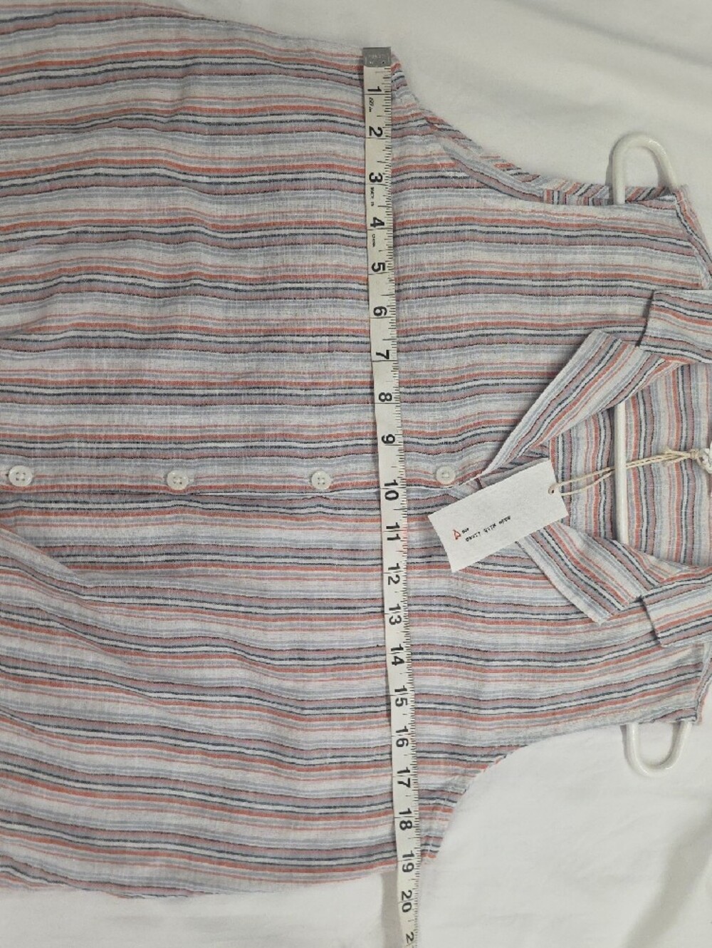BeachLunchLounge Linen Blend Striped Tie Front Sleeveless Top S NWT - Picture 6 of 10